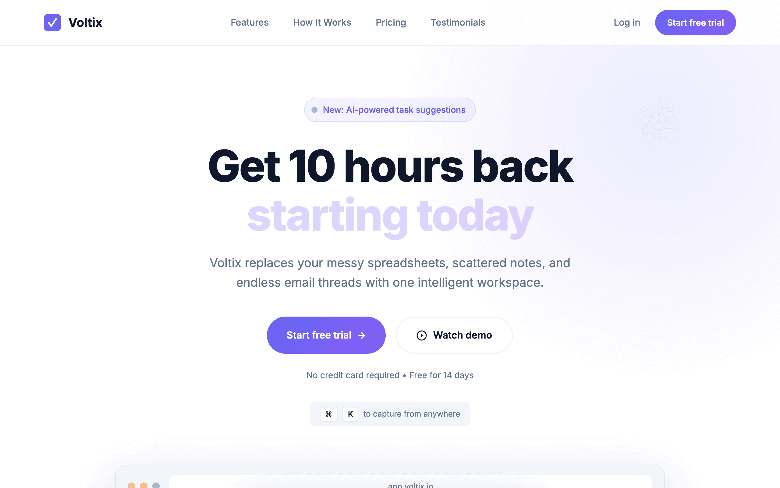 Voltix website screenshot